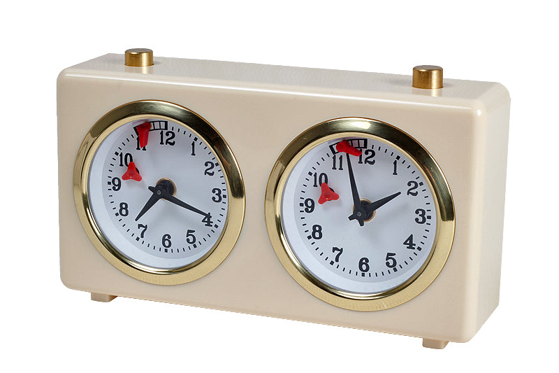 CLASSIC piccolo orologio in plastica, color crema - 6386751050ae96ab43073862ef0c28f4