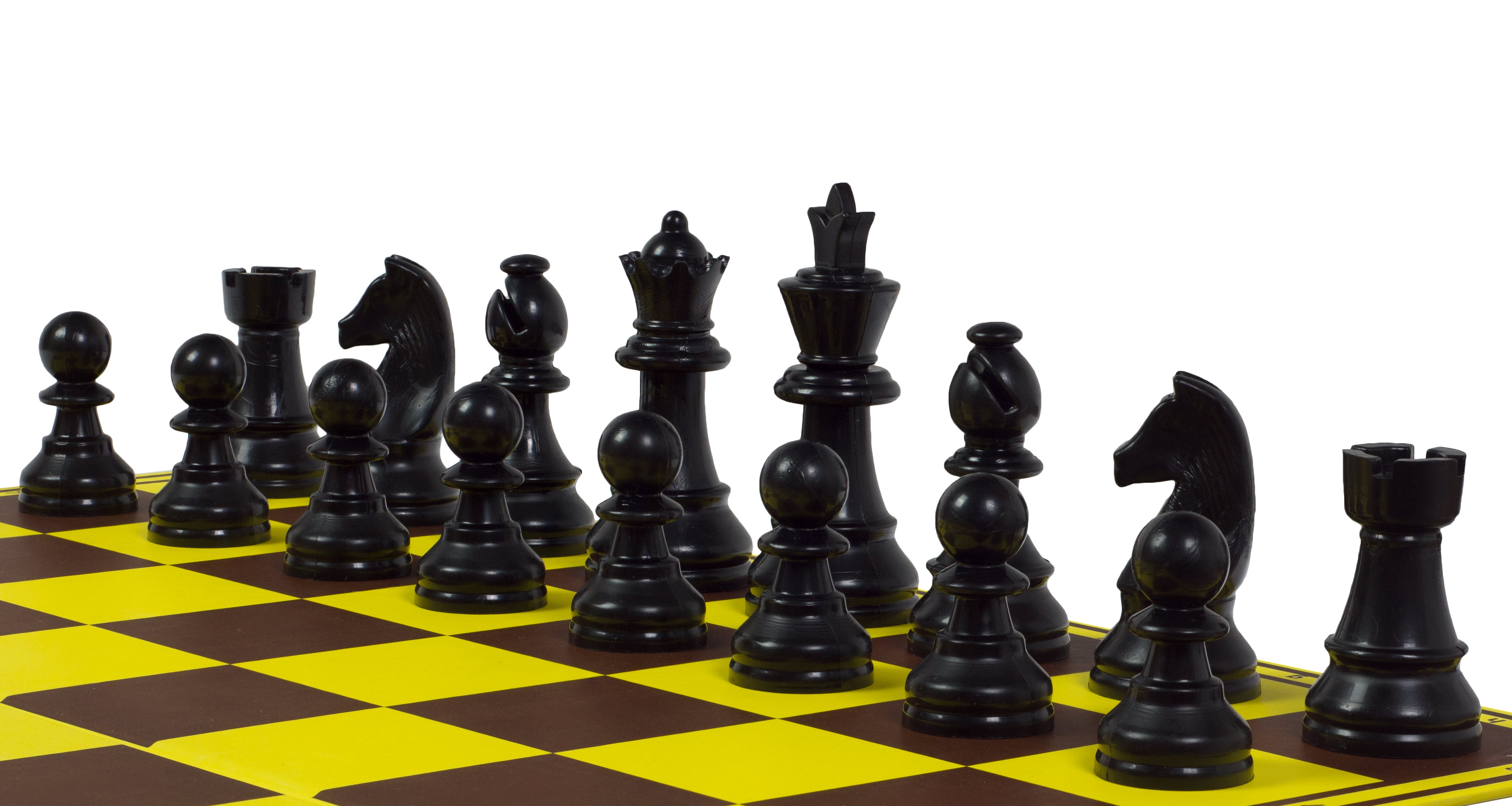 Set di scacchi - figure in plastica TR03G (re 96 mm) + scacchiera pieghevole in cartone con campo da 55 mm - 0c2256ae1fb5b06220ca12fdf9854744