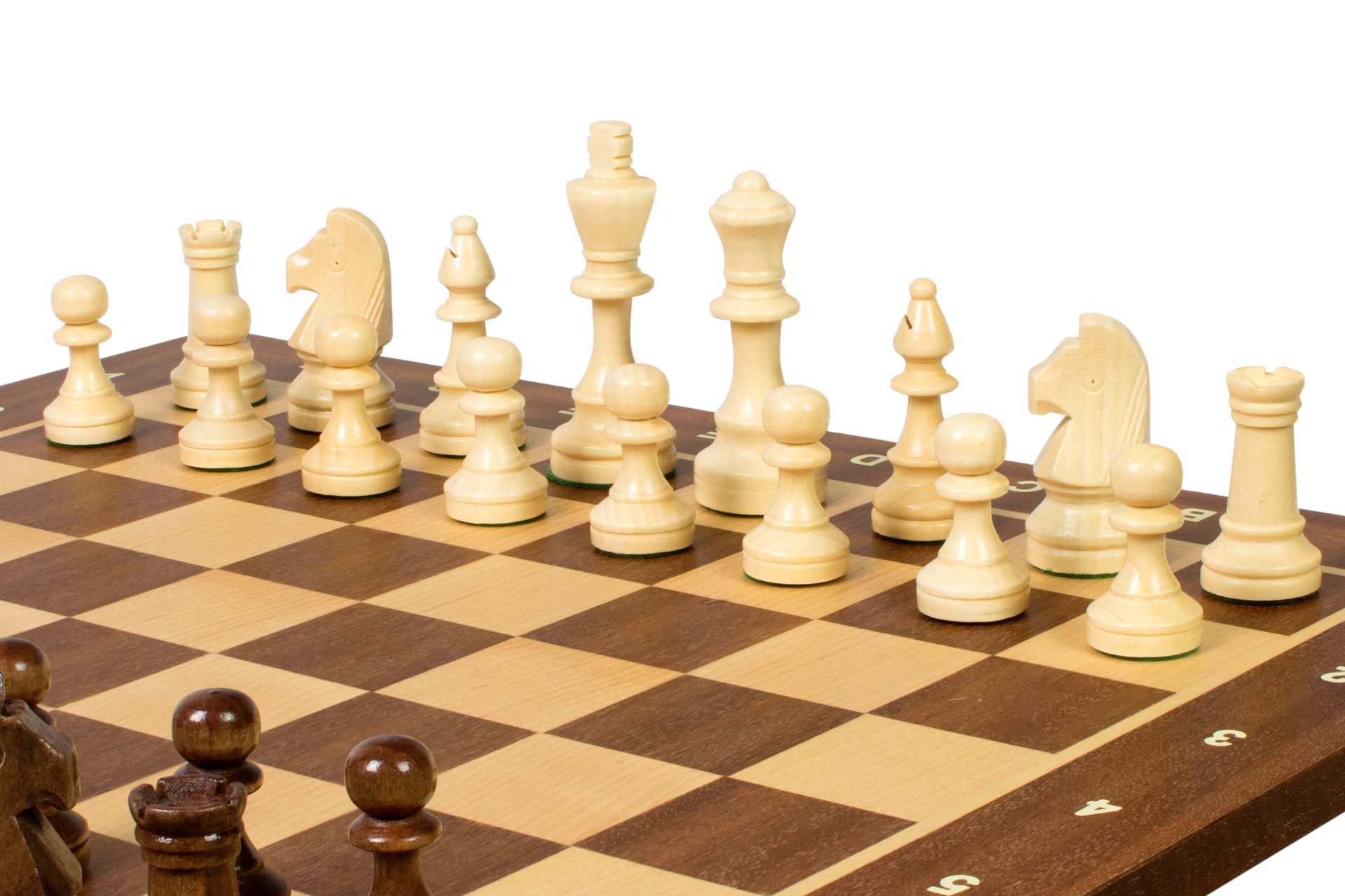 Set di scacchi da torneo n. 4 - scacchiera da 40 mm + figure Sunrise Staunton da 78 mm - df4d1056ec80760c36d7f3a24b38b7b3