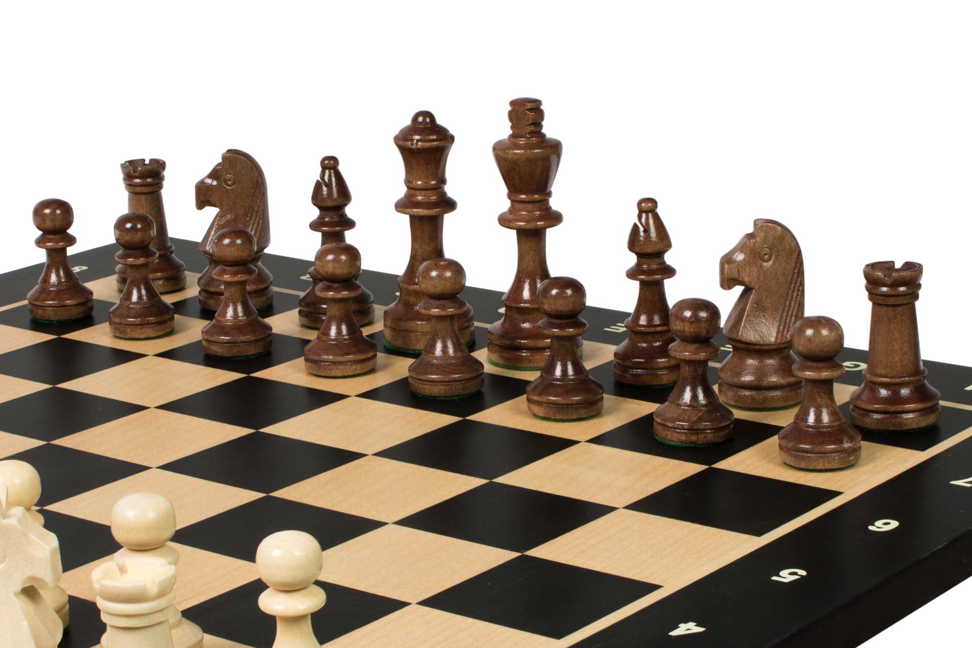 Set di scacchi da torneo n. 4 - scacchiera da 40 mm + figure Sunrise Staunton da 78 mm - 7cbce1ff155a3ee6c304e00848314675