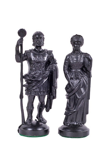 Figure di scacchi stilizzati dell'Impero Romano, nero e oro (re 98 mm) - 3d7bb10c8e611bf9cf664bcfd632e69d