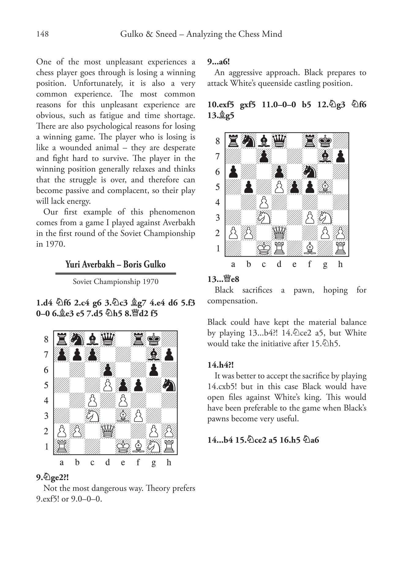Analyzing the Chess Mind by Boris Gulko and Dr. Joel R. Sneed (hardcover) - 69d330aef8fb763663a10c54851e325f