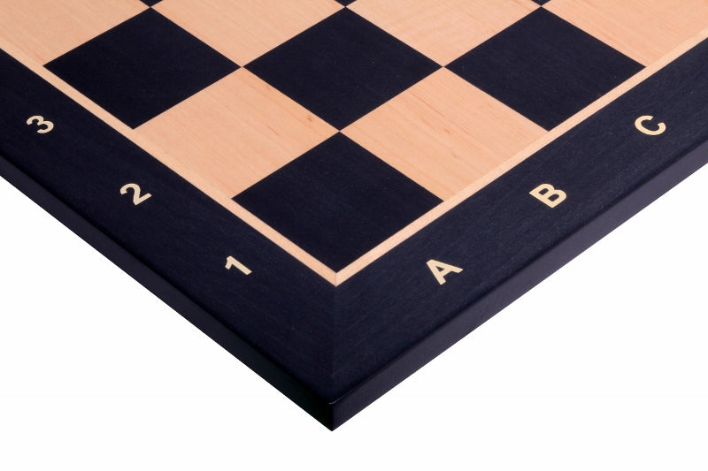 Scacchiera nera No6+ pezzi tedeschi ebanizzati da 3,75". - Scacchiera nera No6+ pezzi tedeschi ebanizzati da 3,75".
