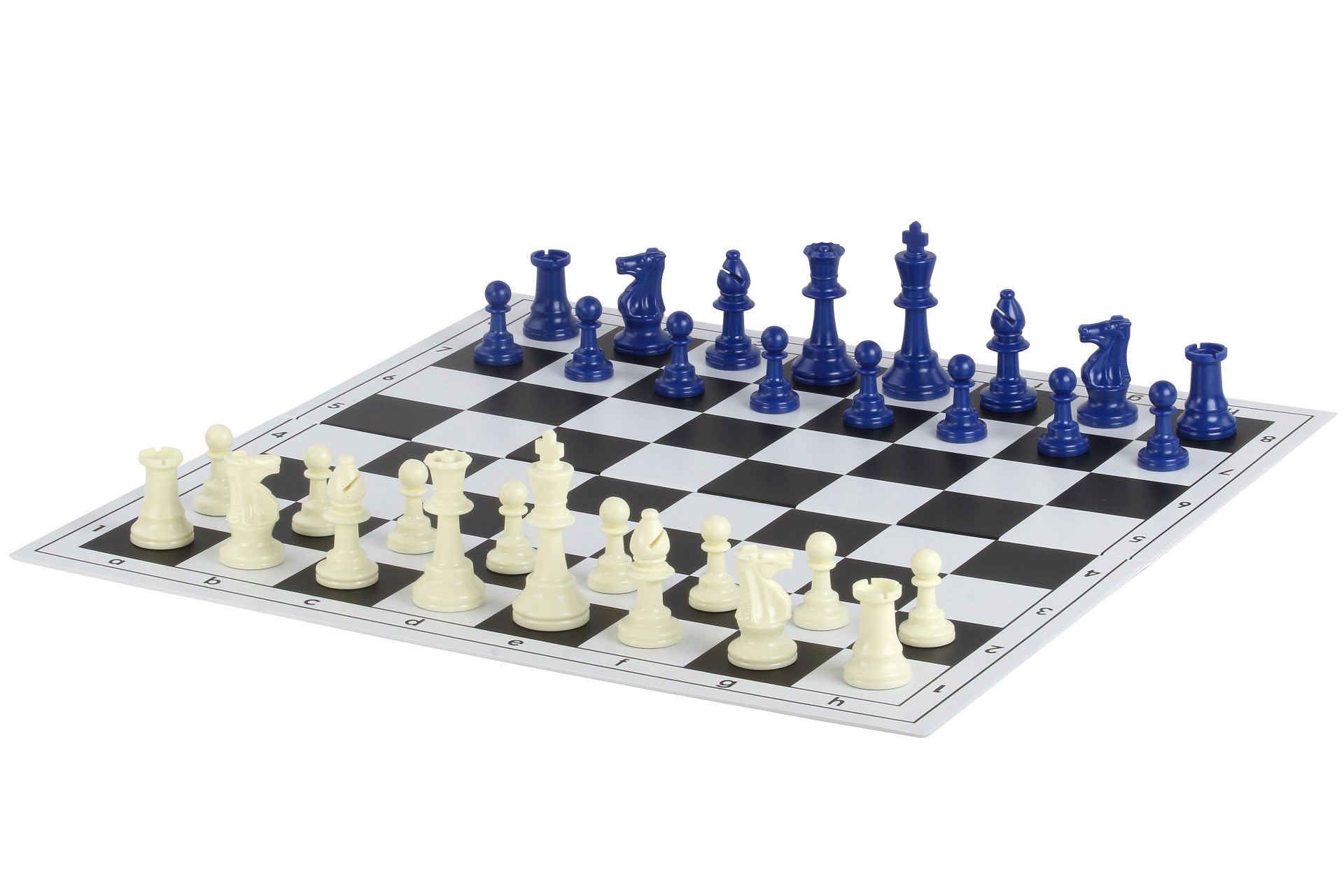 Pezzi di scacchi blu in Plastica (Re 9,6 cm) - Pezzi di scacchi blu in Plastica (Re 9,6 cm)