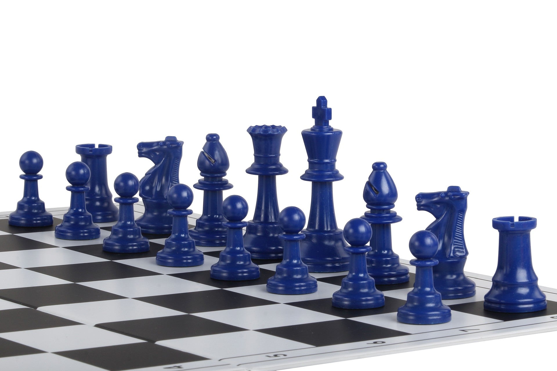 Pezzi di scacchi blu in Plastica (Re 9,6 cm) - Pezzi di scacchi blu in Plastica (Re 9,6 cm)