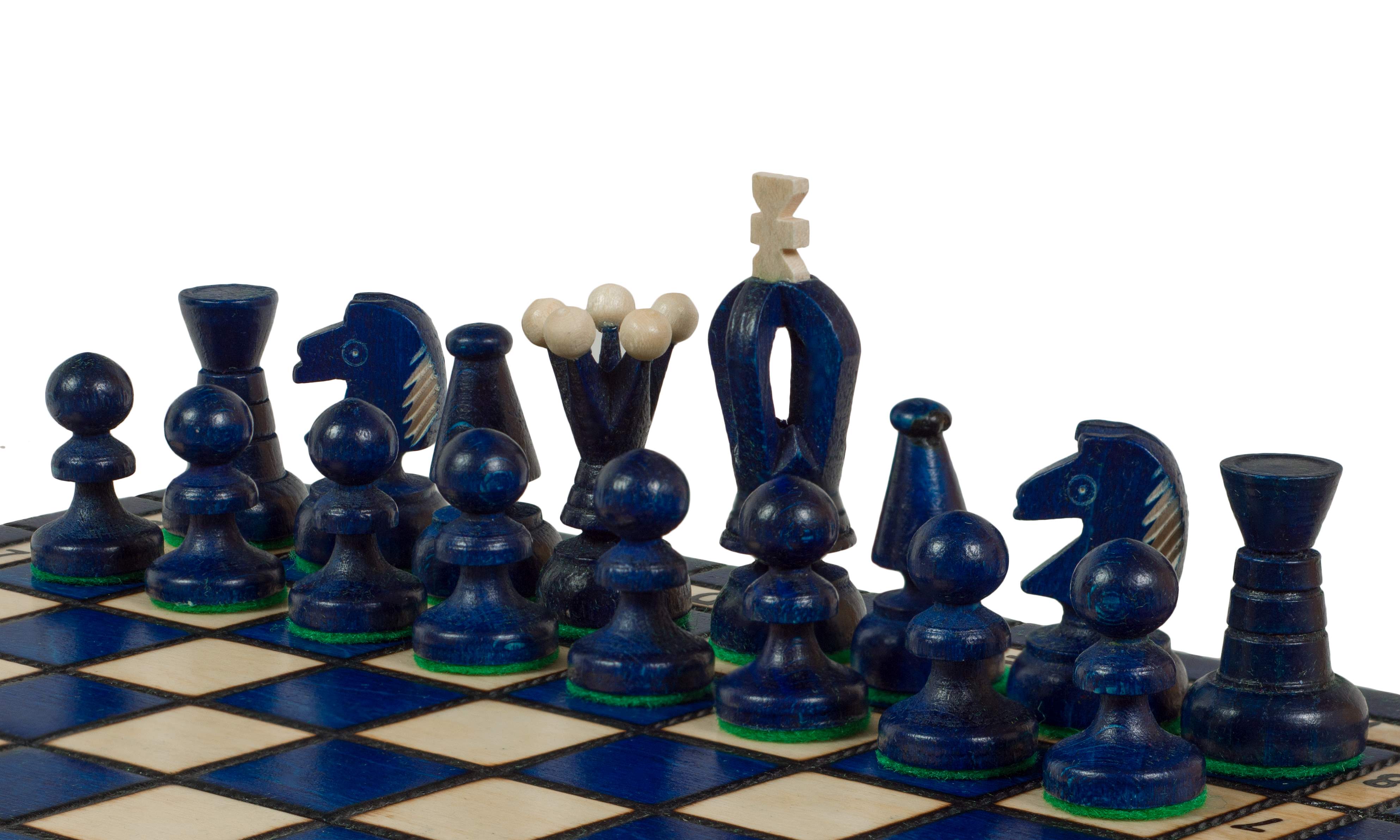 Scacchi Reali Piccoli (30x30cm) - Blu - Scacchi Reali Piccoli (30x30cm) - Blu
