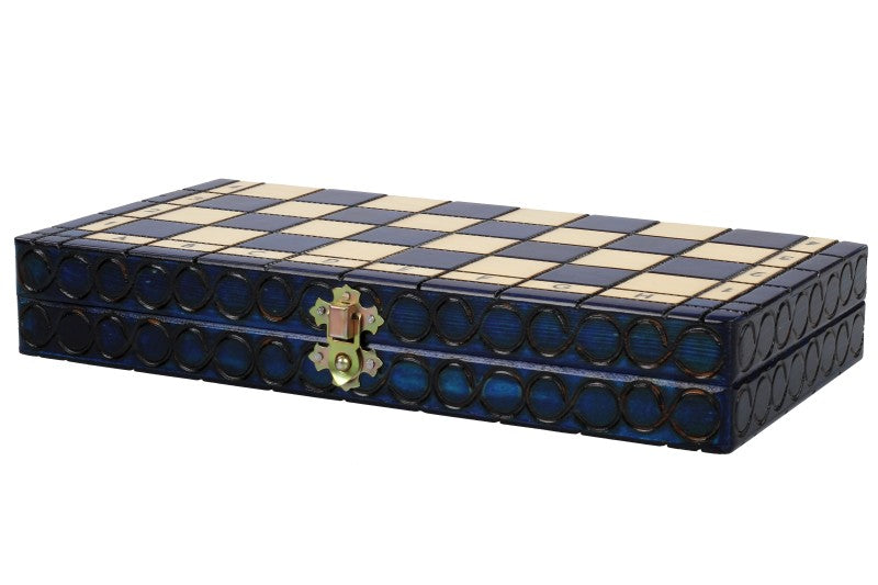 Scacchi Elegant - Piccolo (colore Blu) - Scacchi Elegant - Piccolo (colore Blu)