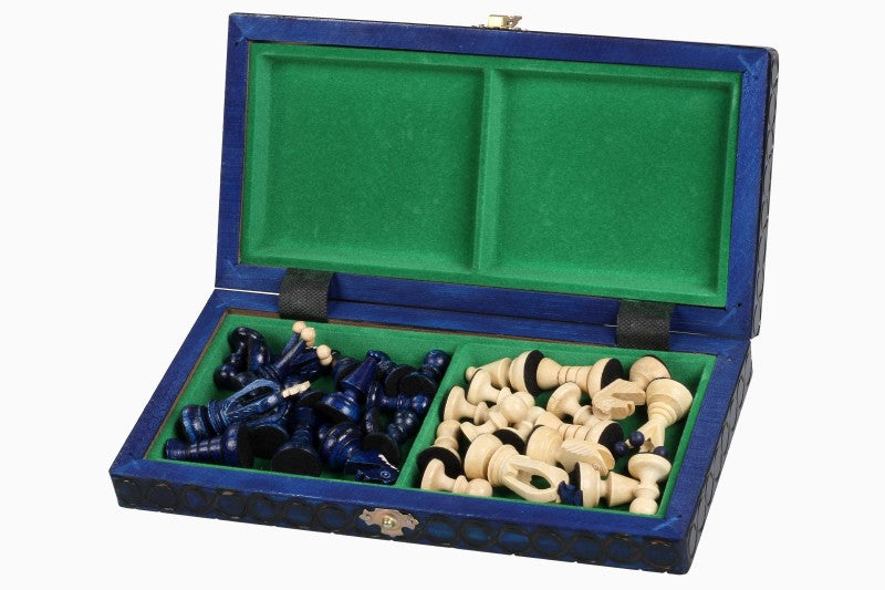 Scacchi Elegant - Piccolo (colore Blu) - Scacchi Elegant - Piccolo (colore Blu)