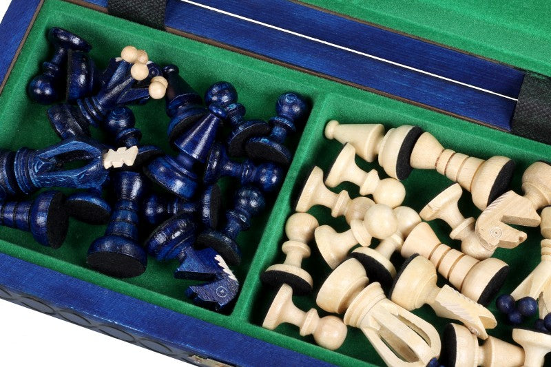 Scacchi Elegant - Piccolo (colore Blu) - Scacchi Elegant - Piccolo (colore Blu)