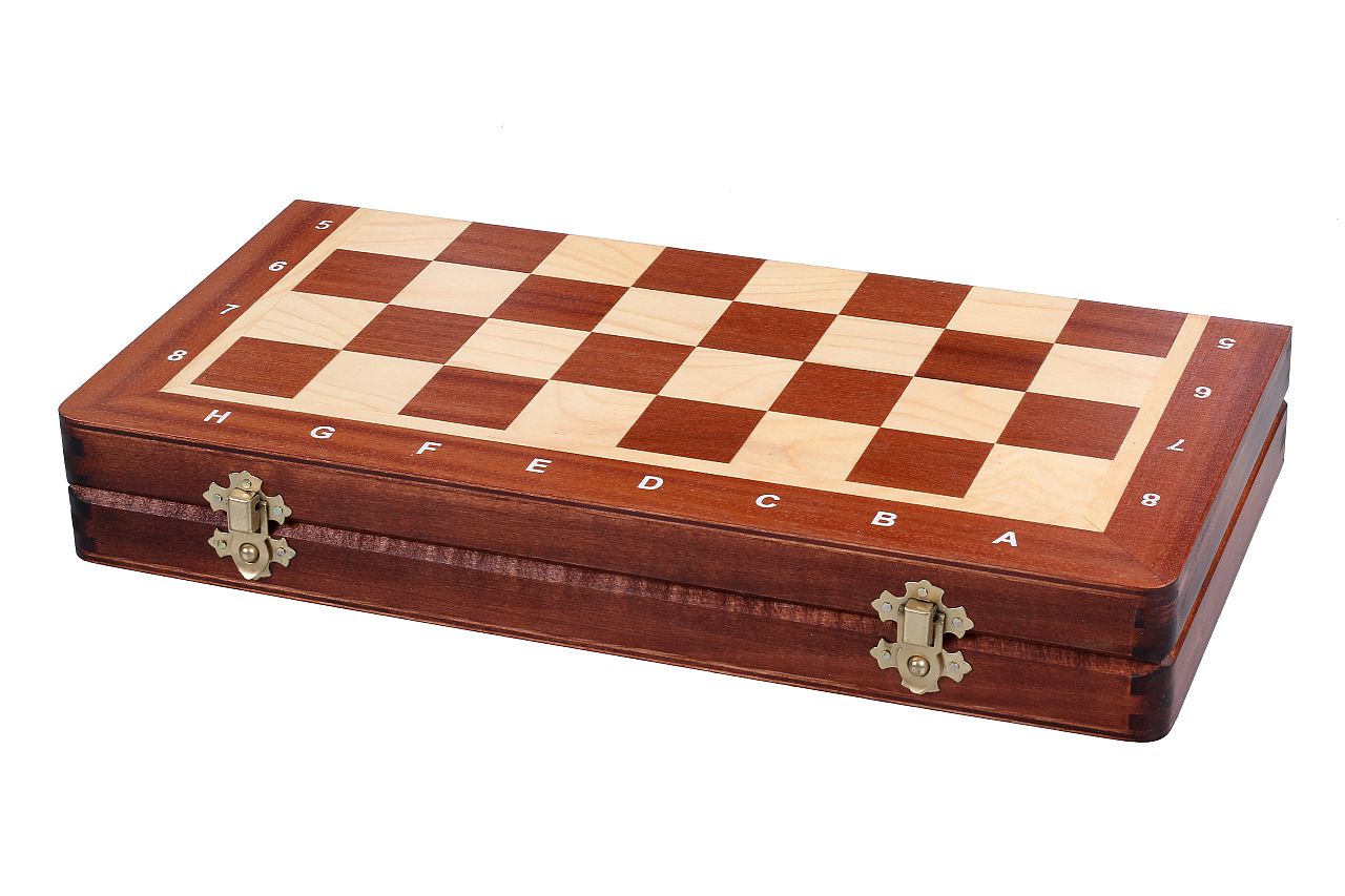Set di scacchi Philidor n.3 intarsiato (35x35 cm) - Set di scacchi Philidor n.3 intarsiato (35x35 cm)