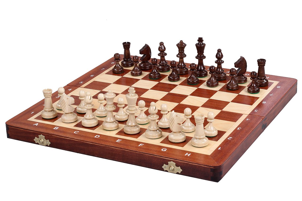 Set di scacchi Philidor n.3 intarsiato (35x35 cm) - Set di scacchi Philidor n.3 intarsiato (35x35 cm)