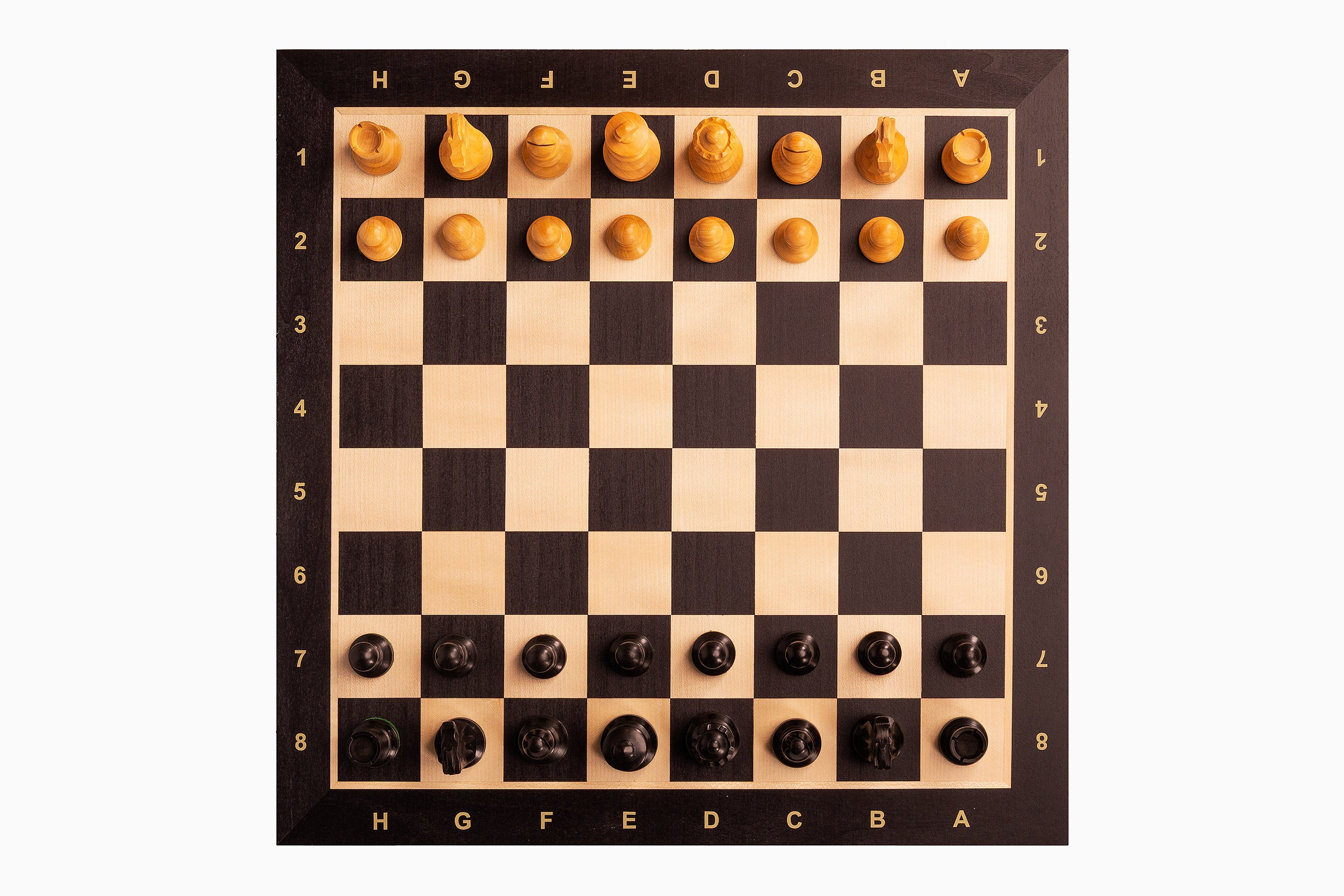 Scacchiera nera No5 + 3,5 Pezzi francesi ebanizzati - Scacchiera nera No5 + 3,5 Pezzi francesi ebanizzati