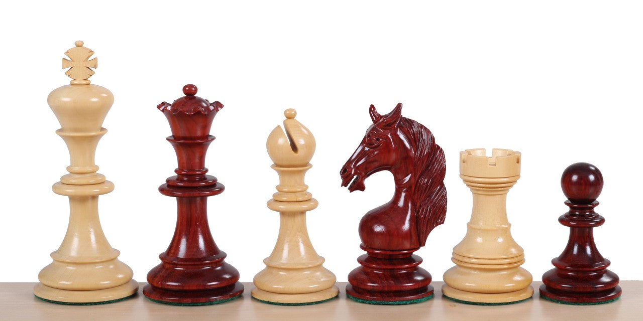 Scacchi UNICORN in legno di padauk 4,25'' - Scacchi UNICORN in legno di padauk 4,25''