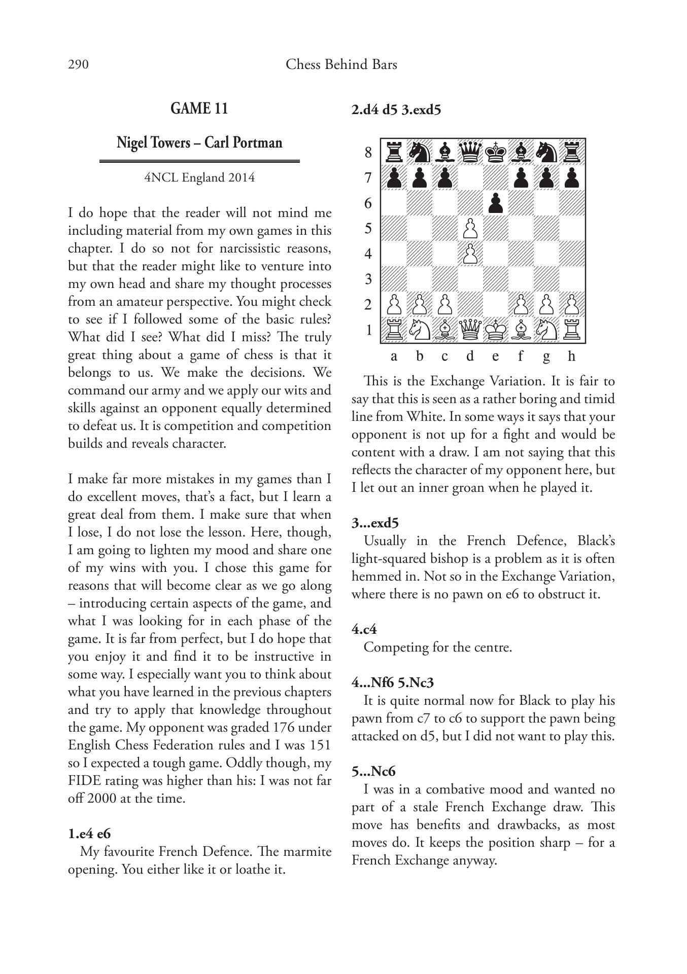 Chess Behind Bars by Carl Portman (hardcover) - 4de52f97c8070241992e0b1529de1122