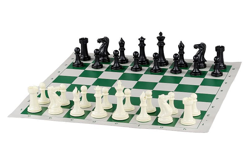 Scacchi in Plastica Staunton n. 6, bianco/nero, Piombati (Re 9,8 cm) - Scacchi in Plastica Staunton n. 6, bianco/nero, Piombati (Re 9,8 cm)