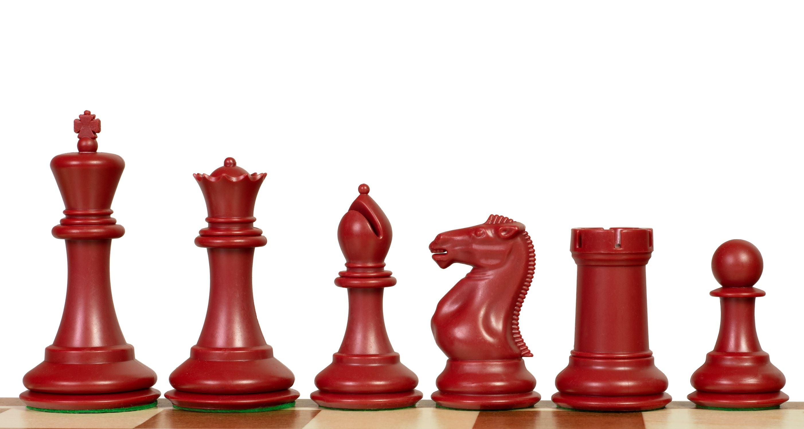 Esclusive figure di scacchi Staunton n. 6, bianco/rosso, con peso in metallo (re 95 mm) - 0ca1981f786896cfe62c3520db4bf4a0