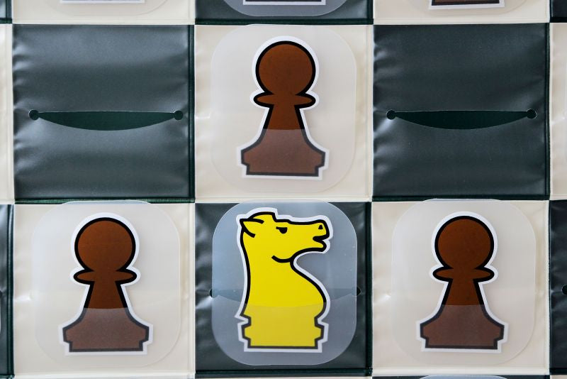 Scacchiera dimostrativa XXL - CUT IN (scacchiera + pezzi + borsa) - 6522f4846affebf225d19ed9495a1264