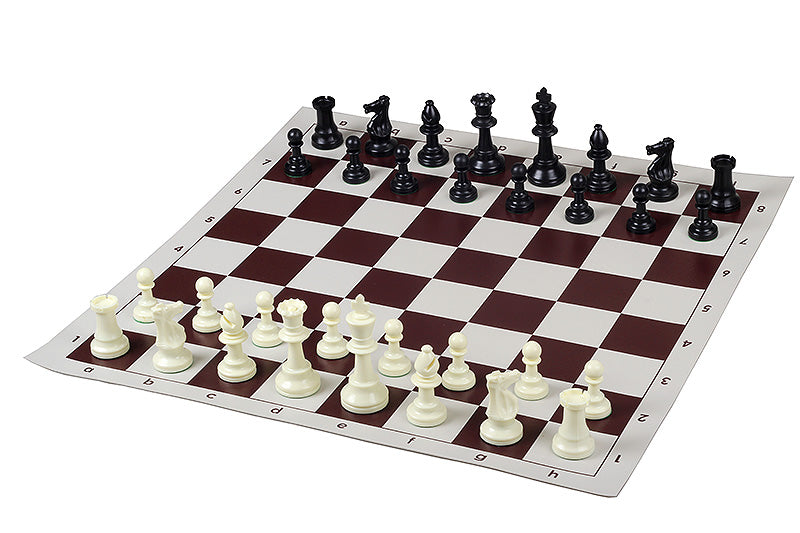 Scacchi Staunton n. 6, Bianco/Nero (Re 96 mm) - Scacchi Staunton n. 6, Bianco/Nero (Re 96 mm)