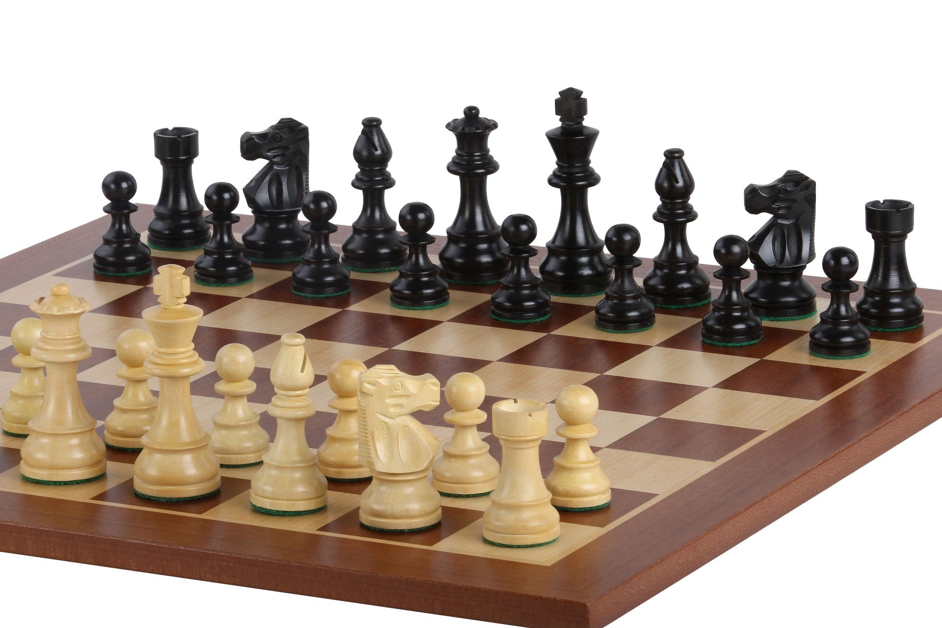 Set Francese 2: Scacchiera (50x50 cm) + Scacchi Francesi Ebanizzati (Re 8,9 cm) - f372347cae162232d002509ebe8e2c6a