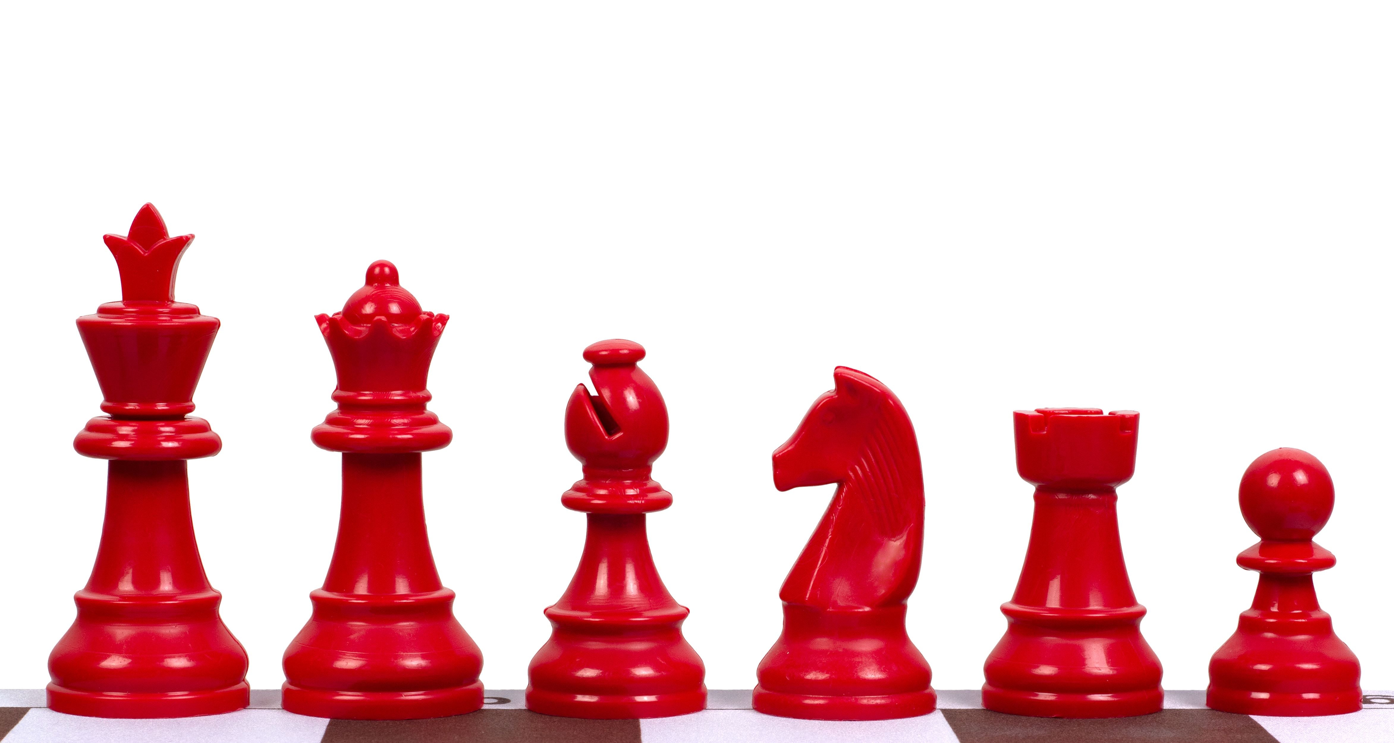 Scacchi Staunton 6, plastica (Re 95 mm) - Rosso - d0d750b6d15e346ac557891cf25d7d85