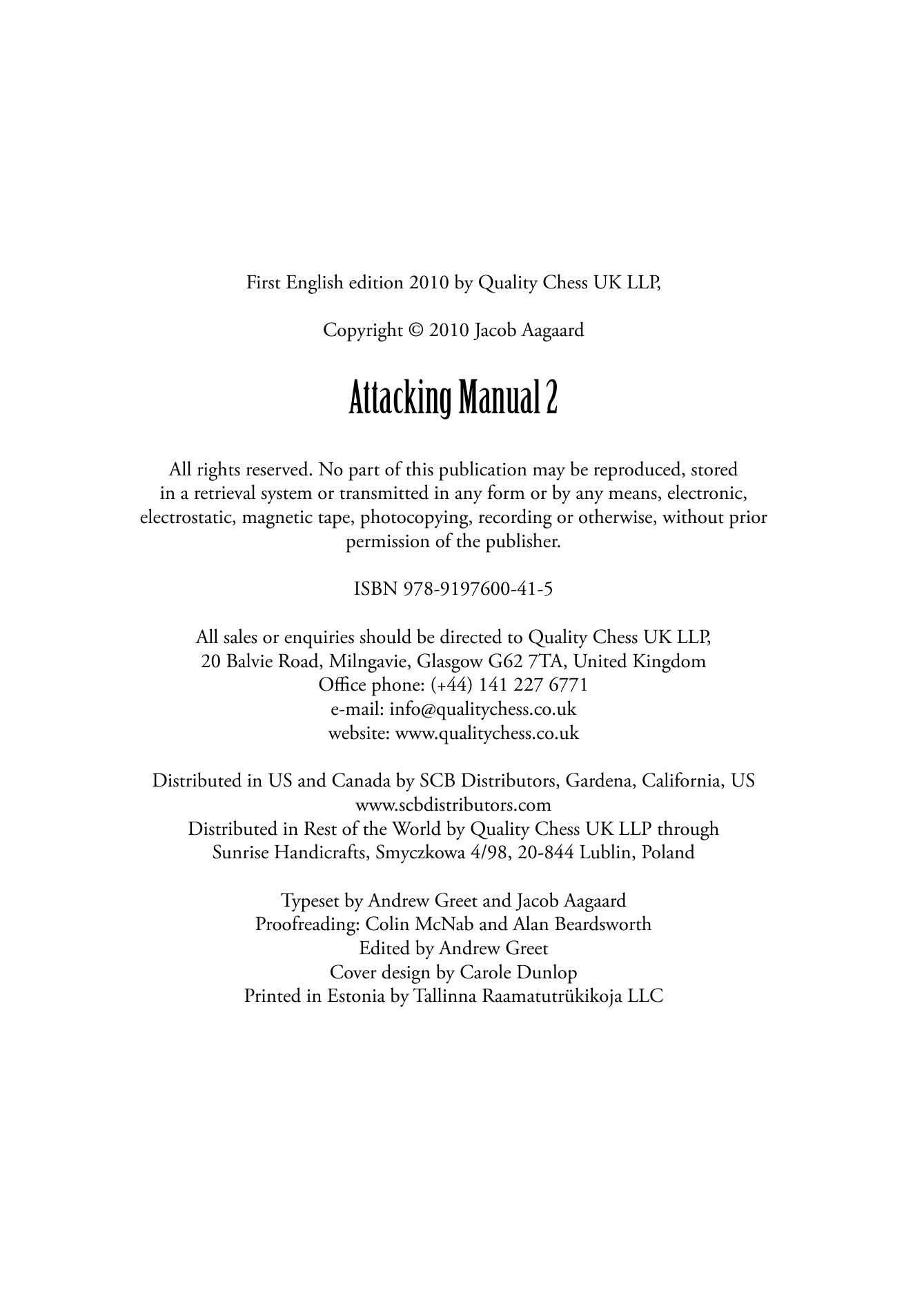 Attacking Manual 2 by Jacob Aagaard (hardcover) - d9e61b9e02b502598bf15523a70e538d