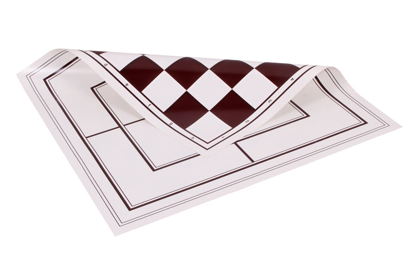 Lavagna bifacciale in vinile arrotolato: scacchi + macinino, bianco e marrone - 59bde35a68dc0159859dde4f231d74a1