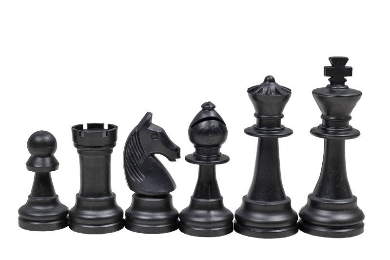 Figure di scacchi Staunton n. 6, crema e nero (re 96 mm) - Figure di scacchi Staunton n. 6, crema e nero (re 96 mm)