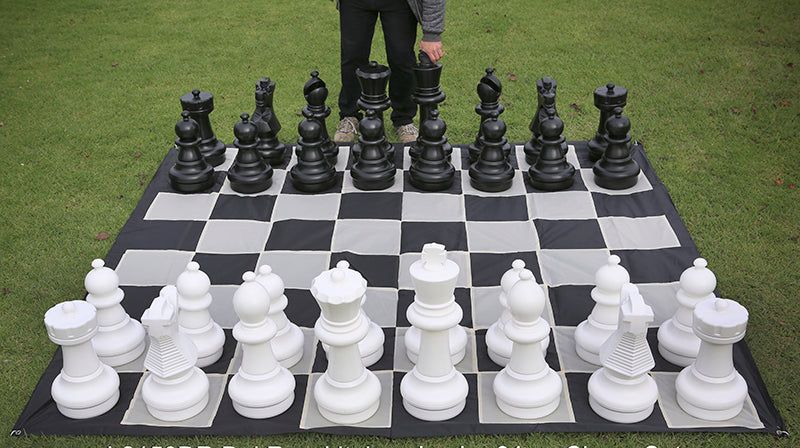 Set di scacchi da esterno/giardino (re 64 cm) - Pezzi + Scacchiera in Nylon - f35f27368e496fdbe52766f457553729