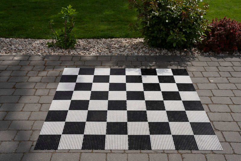 Mini scacchiera gigante in plastica quadrata da 17 cm (6") - Mini scacchiera gigante in plastica quadrata da 17 cm (6")