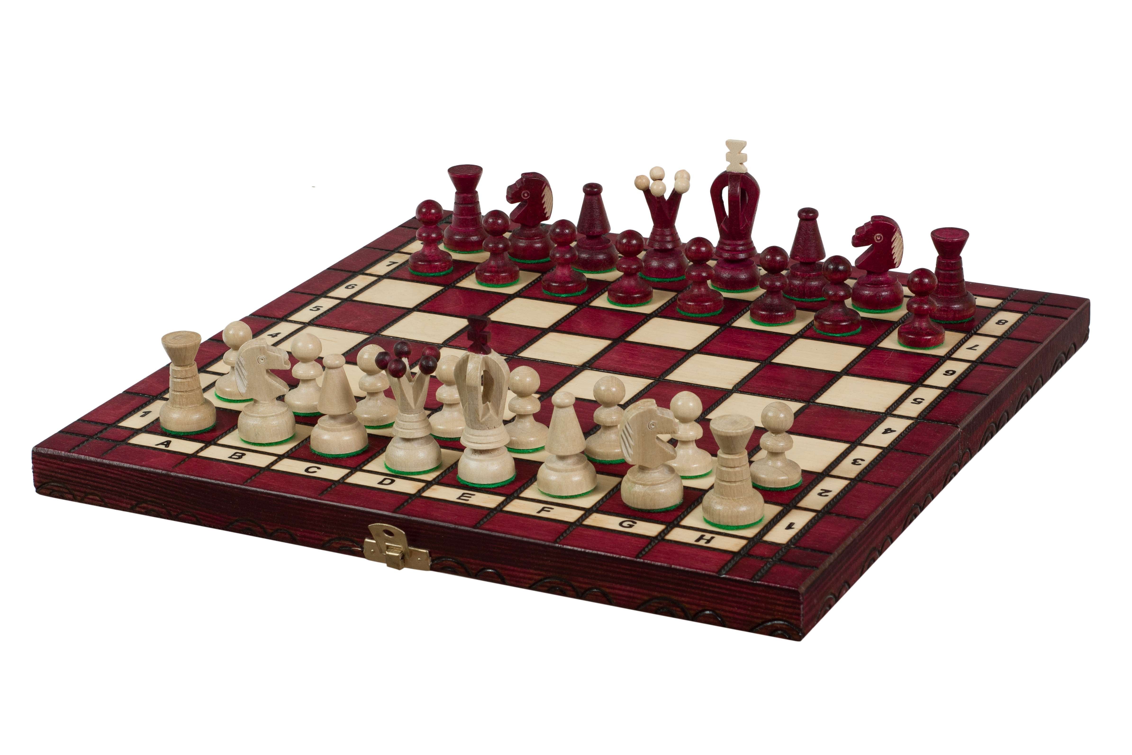 Scacchi Kingdom Medi (35x35cm) - Rosso Ciliegio - Scacchi Kingdom Medi (35x35cm) - Rosso Ciliegio