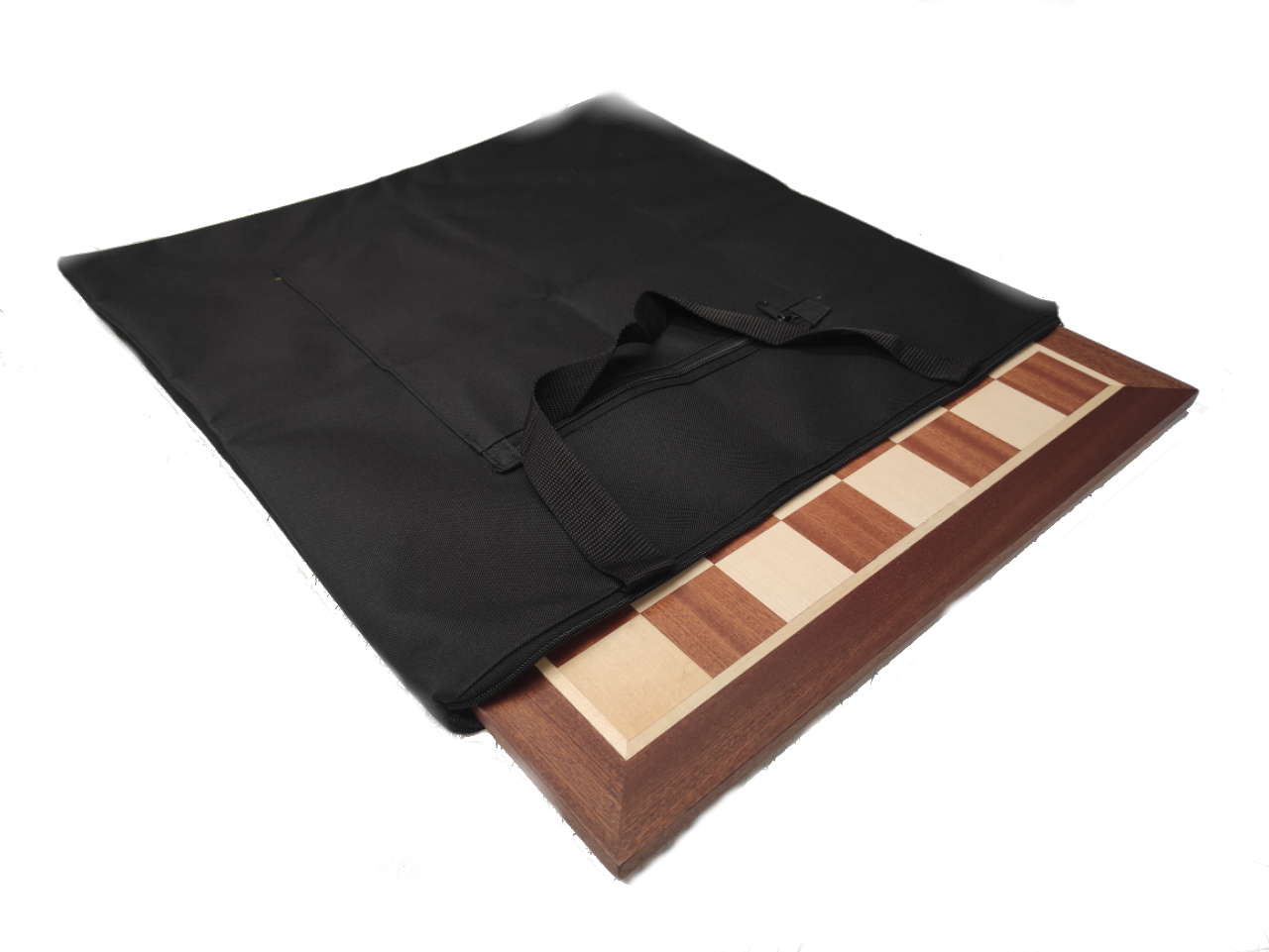 Borsa per scacchiera in legno con campi da 40 a 50 mm (tasca per le figure) - Borsa per scacchiera in legno con campi da 40 a 50 mm (tasca per le figure)