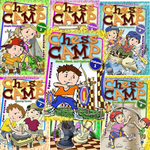 Set of 7 books Chess Camp Series 1 - 7 (hardcover) - Set of 7 books Chess Camp Series 1 - 7 (hardcover)