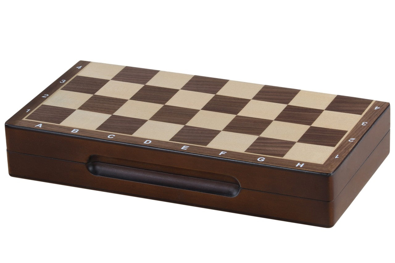 Scacchiera magnetica in legno 31 cm (noce/acero) intarsiata - cc3b144de0ac86a88a08685fd599bd91