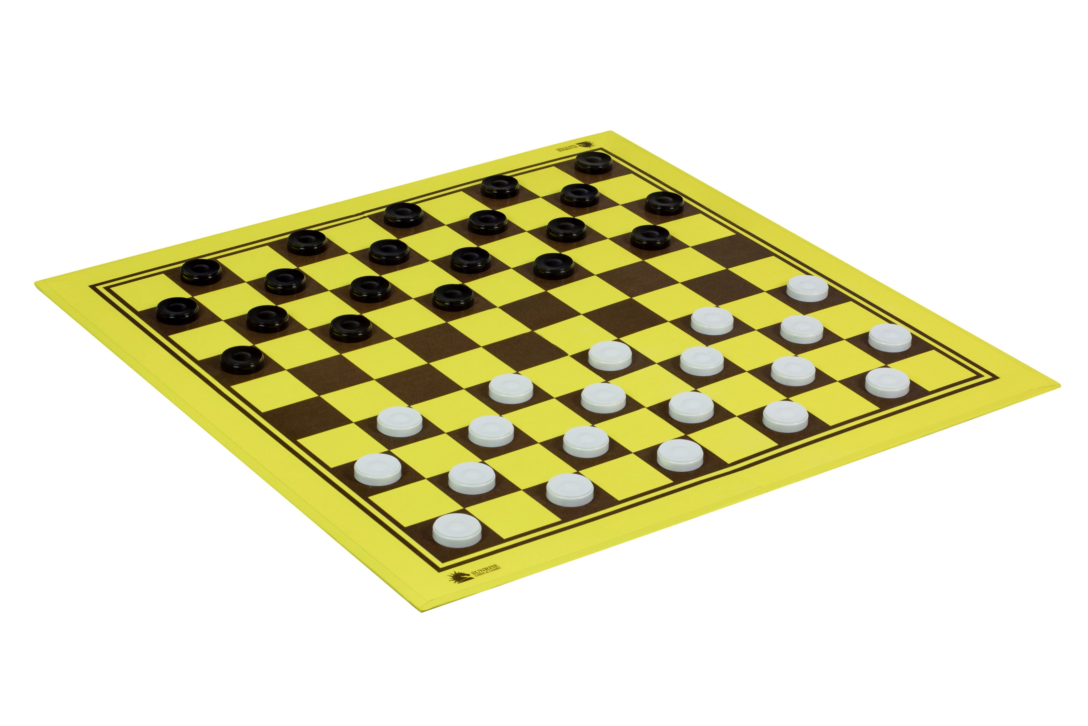 Scacchiera da torneo in cartone (47x47cm), giallo-marrone, superficie opaca e lavabile - Scacchiera da torneo in cartone (47x47cm), giallo-marrone, superficie opaca e lavabile