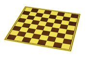 Set di scacchi - figure in plastica TR03G (re 96 mm) + scacchiera pieghevole in cartone con campo da 55 mm