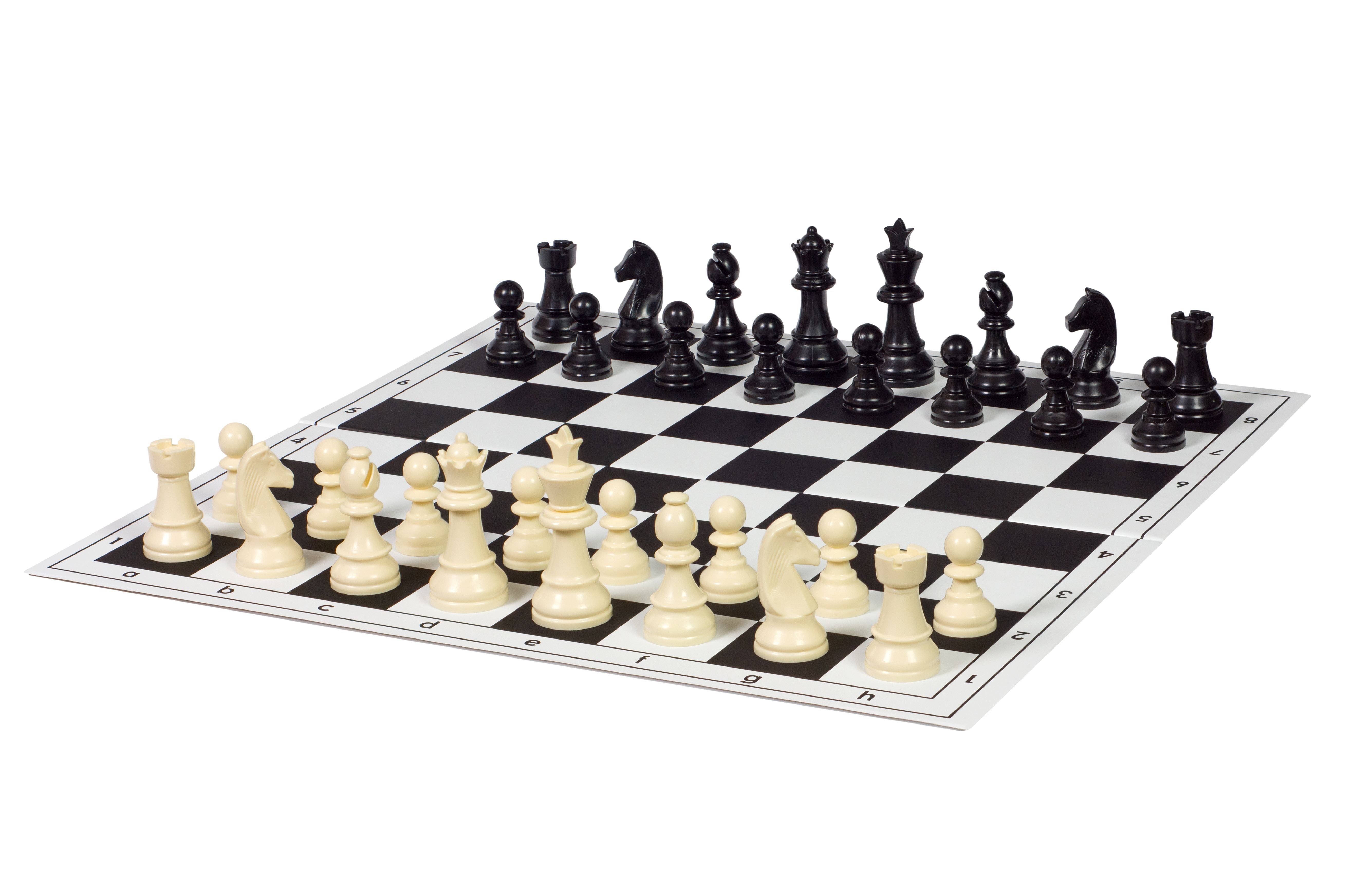 Pezzi di Scacchi Staunton 6, plastica (Re 95 mm) - Pezzi di Scacchi Staunton 6, plastica (Re 95 mm)