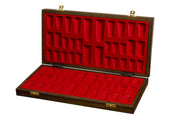 Scacchiera/Custodia per scacchi in legno con inserto (40 x 40 cm)