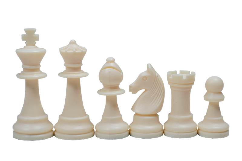 Figure di scacchi Staunton n. 6, crema e nero (re 96 mm) - Figure di scacchi Staunton n. 6, crema e nero (re 96 mm)