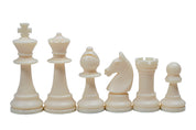 Figure di scacchi Staunton n. 6, crema e nero (re 96 mm)