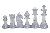 Figure di scacchi Staunton n. 6, ambra trasparente (re 96 mm)