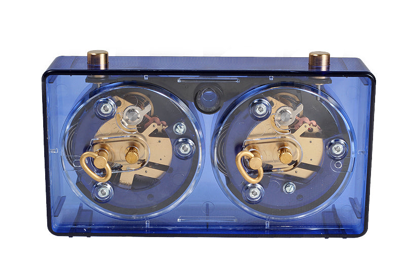 CLASSIC piccolo orologio in plastica, blu trasparente - e5daff24fadb8cea586b534b0f3c808a