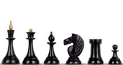 Figure di scacchi Queen's Gambit 1957 Legno di bosso ebano 4 pollici
