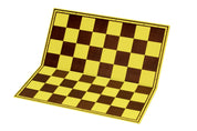 Set di scacchi - figure in plastica TR03G (re 96 mm) + scacchiera pieghevole in cartone con campo da 55 mm