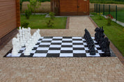 Scacchi in plastica per scacchi da esterno/giardino (altezza Re 90 cm)