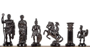 Pezzi degli scacchi ROMAN dorati/marroni, metallici/pesati