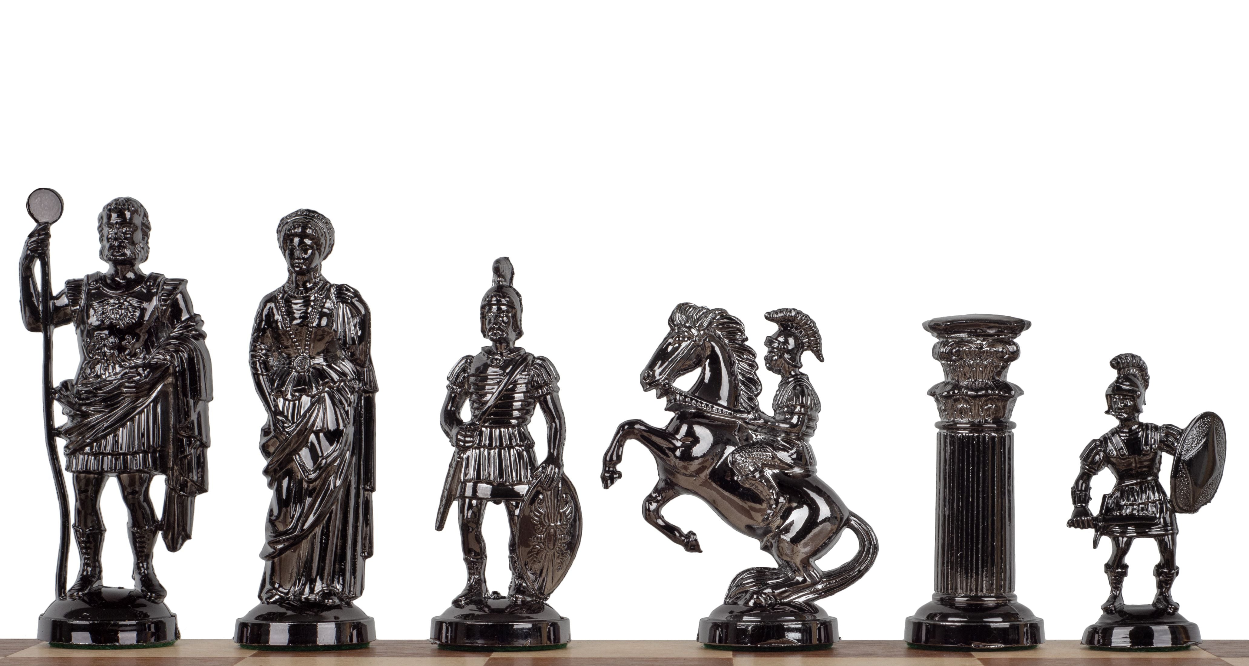 Pezzi degli scacchi ROMAN dorati/marroni, metallici/pesati - 1e2f952b293a4a087525936abe7b727c