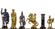 Pezzi degli scacchi ROMAN dorati/marroni, metallici/pesati