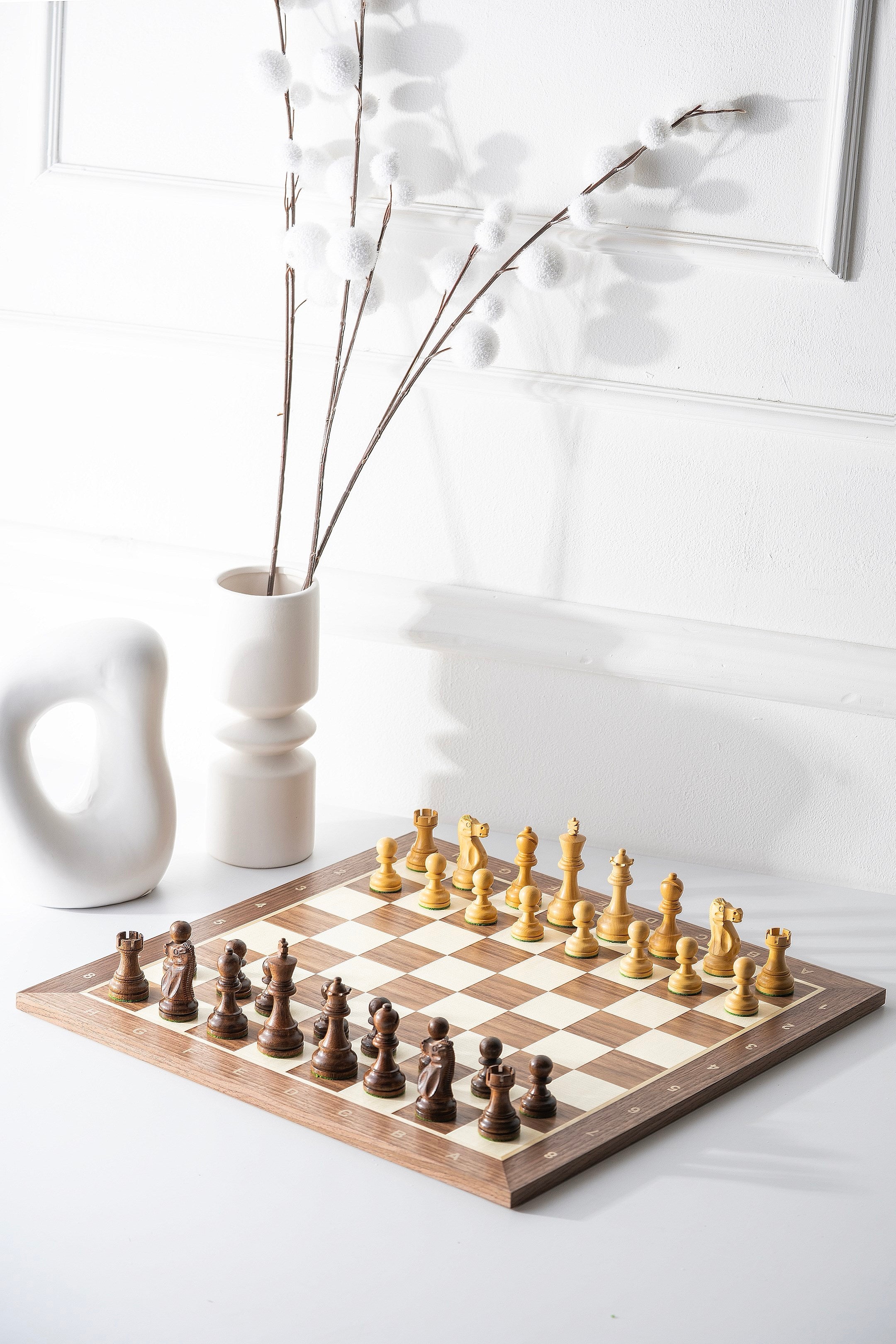 Scacchiera n. 5 (con Coordinate) noce/acero (intarsiata) - 4ef532f620af150c7f046364f46be015