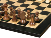 Set di scacchi da torneo n. 4 - scacchiera da 40 mm + figure Sunrise Staunton da 78 mm