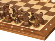Set di scacchi da torneo n. 4 - scacchiera da 40 mm + figure Sunrise Staunton da 78 mm